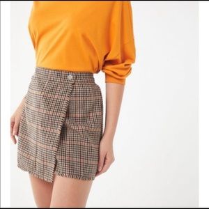 Urban Outfitters Plaid Wrap Skirt Size Medium